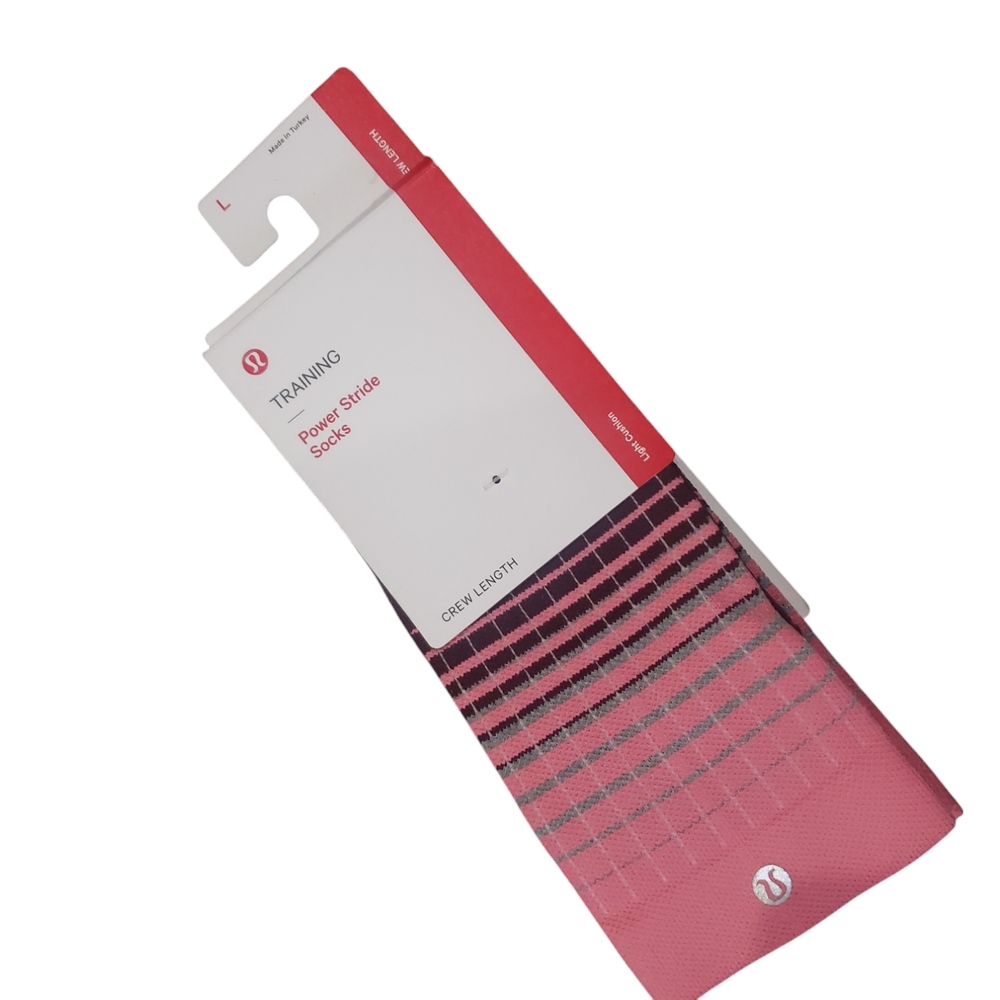 LULULEMON ATHETICA HOT PINK AND BURGUNDY WITH GREY SOCKS